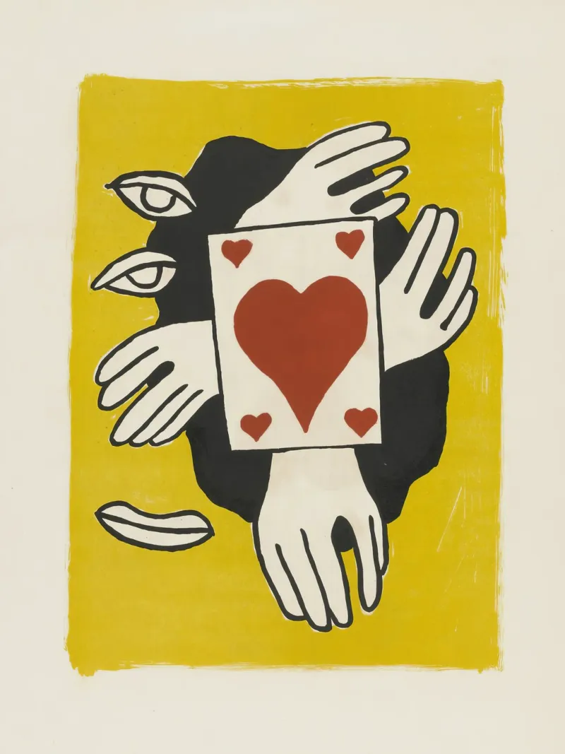 Fernand Léger Circus: Kaarttruc & kubistische ogen, moderne print hahnemühle van NorwesClub