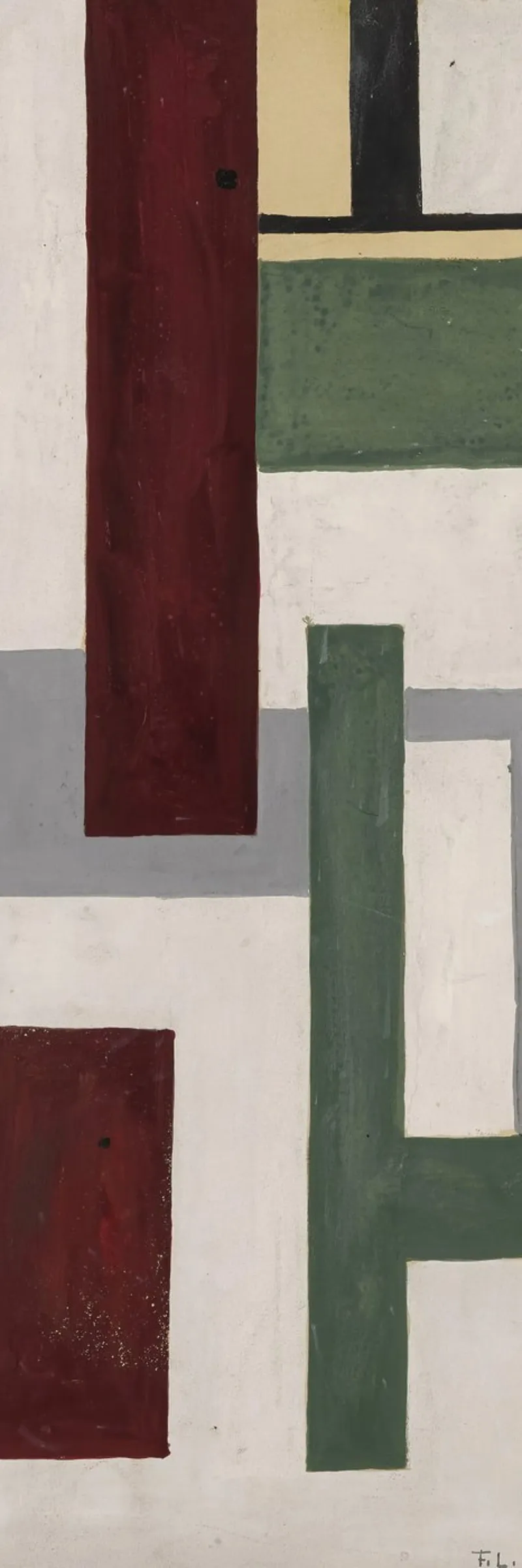 Fernand Léger: Geometric Mural Study, Cubist Abstract Print canvas by NorwesClub