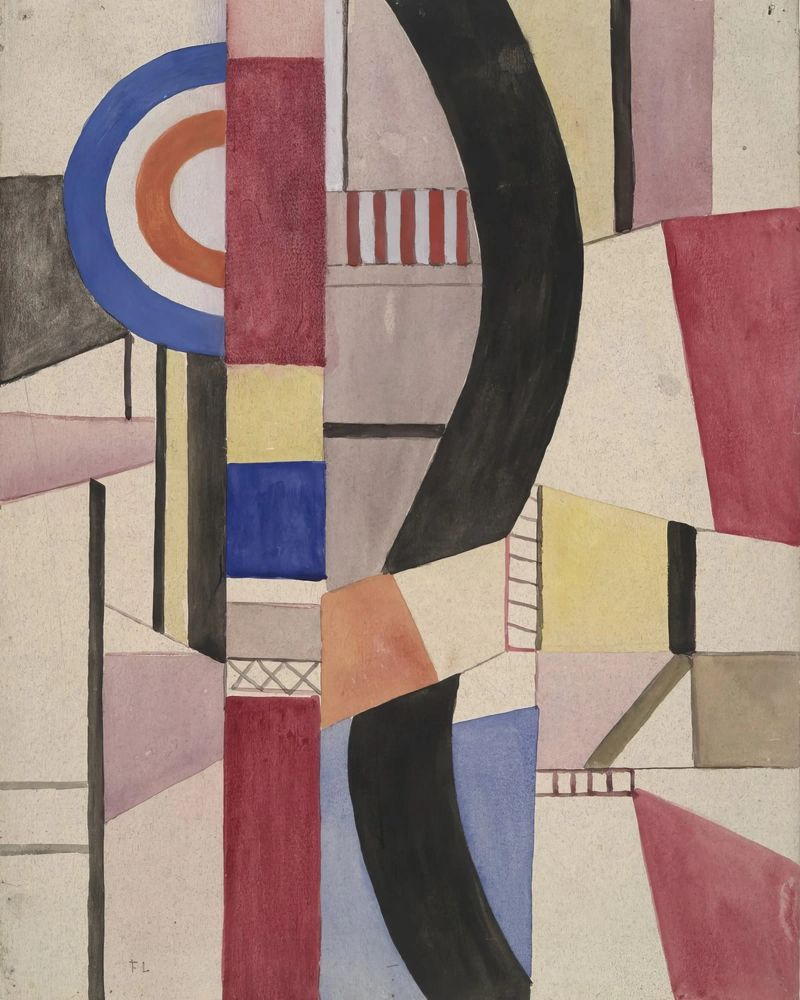 Fernand Léger: Study for The Disk, Cubist Abstract Masterpie canvas by NorwesClub