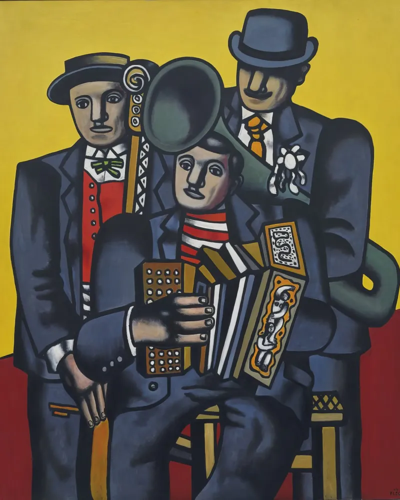 Fernand Léger: The Three Musicians, Cubist Figurative Master canvas by NorwesClub