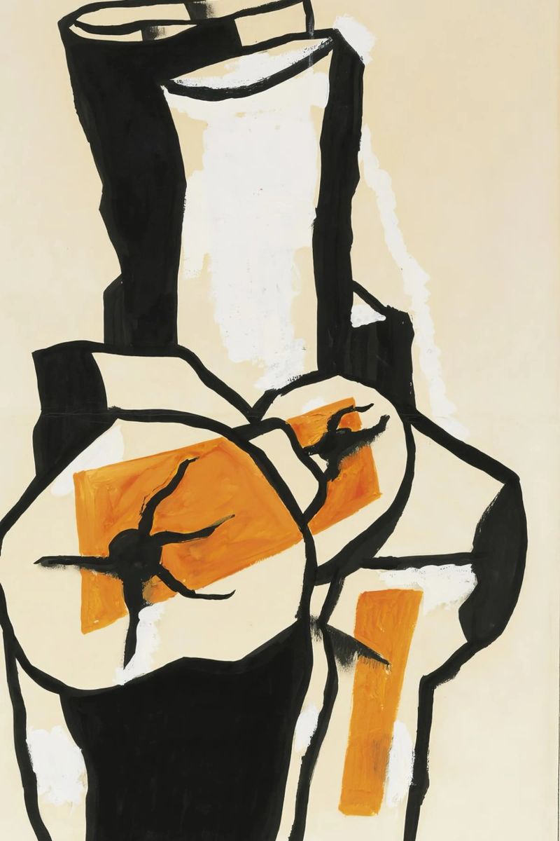 Fernand Léger - Trunks of trees, Modernist Art Print, Bold & White canvas by NorwesClub