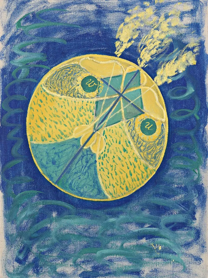 Hilma af Klint "Caos primordiale" | Cosmi spirituale astratto pellicola backlit da NorwesClub