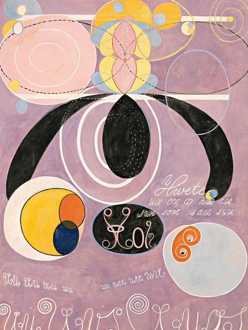 Hilma af Klint - De tien grootste: Abstract, Kosmisch, Spiritueel canvas van NorwesClub