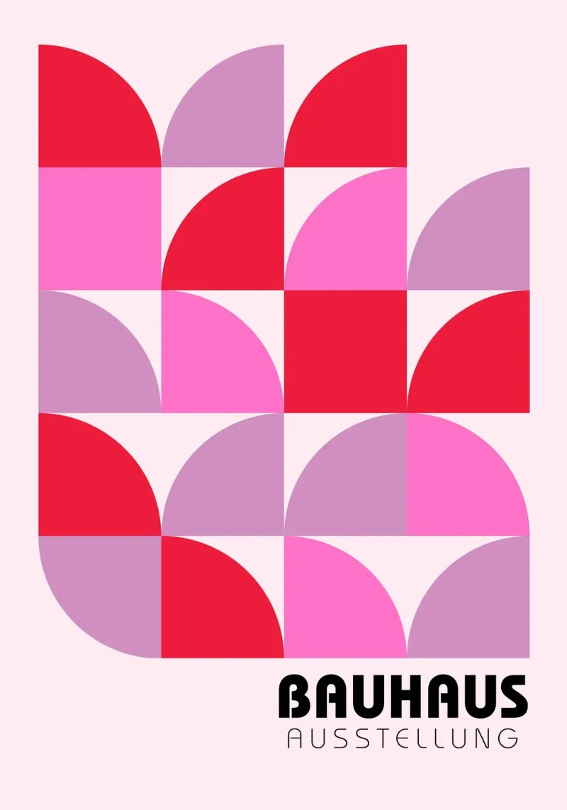 Bauhaus Exhibition Abstract - Modern Geometric Color Block P canvas by NorwesClub
