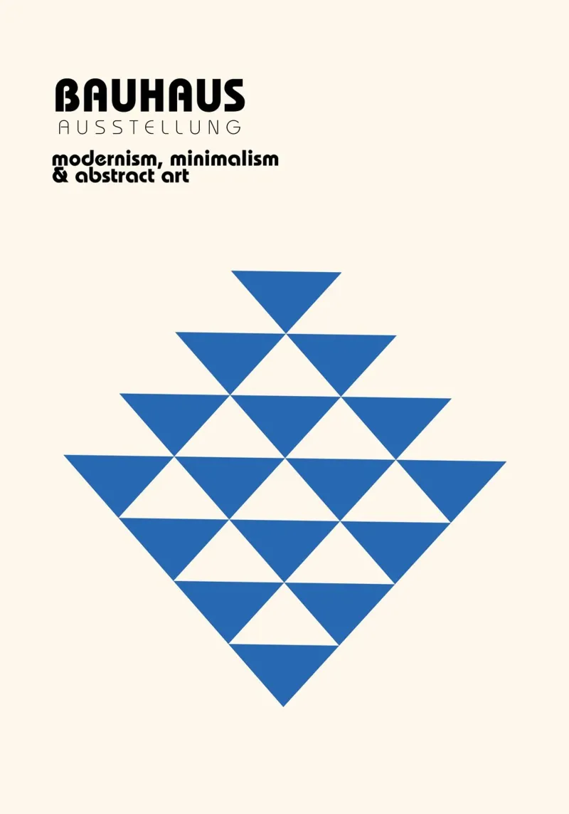 Bauhaus Tentoonstelling: Modernisme, minimalisme & abstracte kunst Pos canvas met Baklijst van NorwesClub