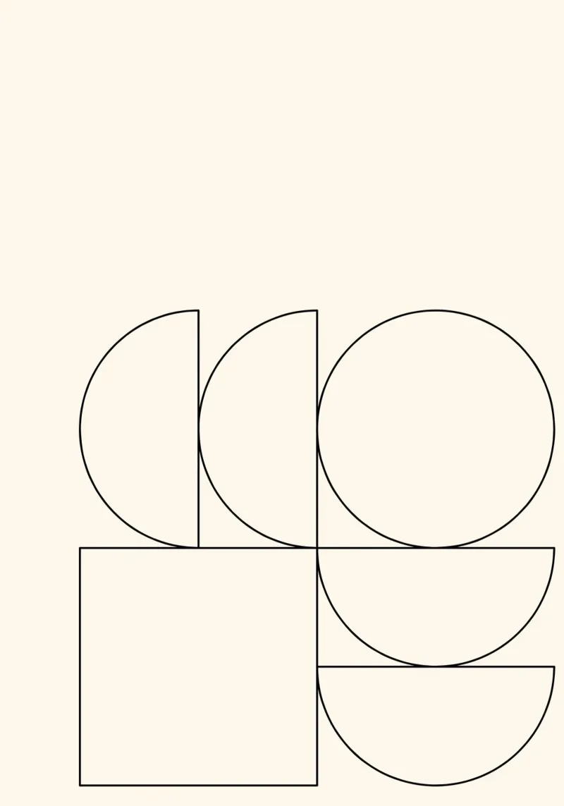Minimalist Geometric Abstraction: Modern Shape Composition P canvas by NorwesClub
