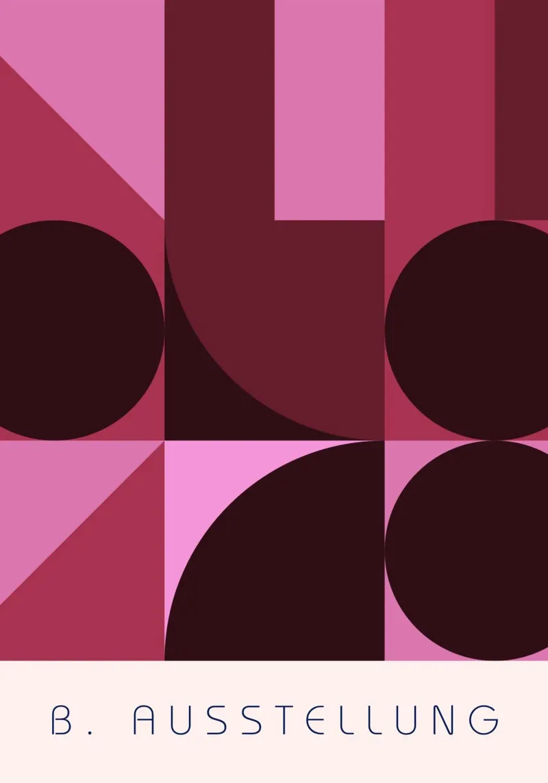 B. Mostra: Swiss Design Geometrico Astratto Rosa carta hahnemühle da NorwesClub