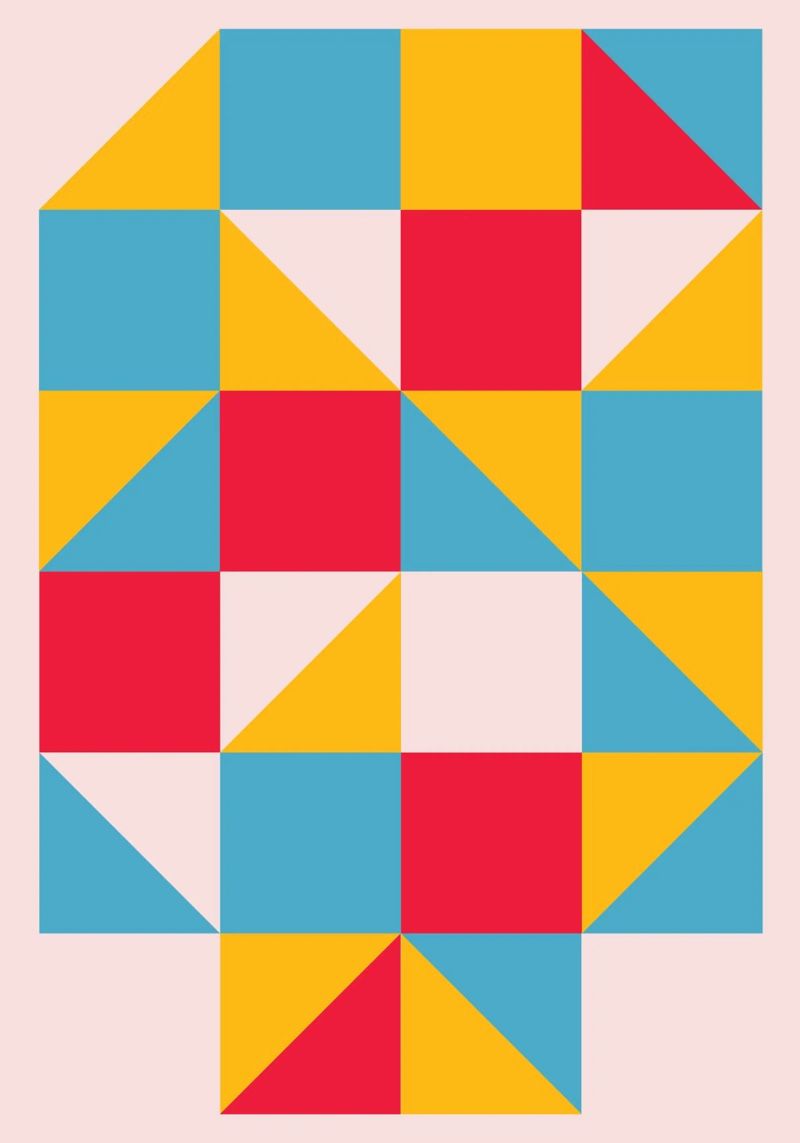 De Stijl Primärfarben Geometrische Blöcke Kunstdruck Leinwand von NorwesClub