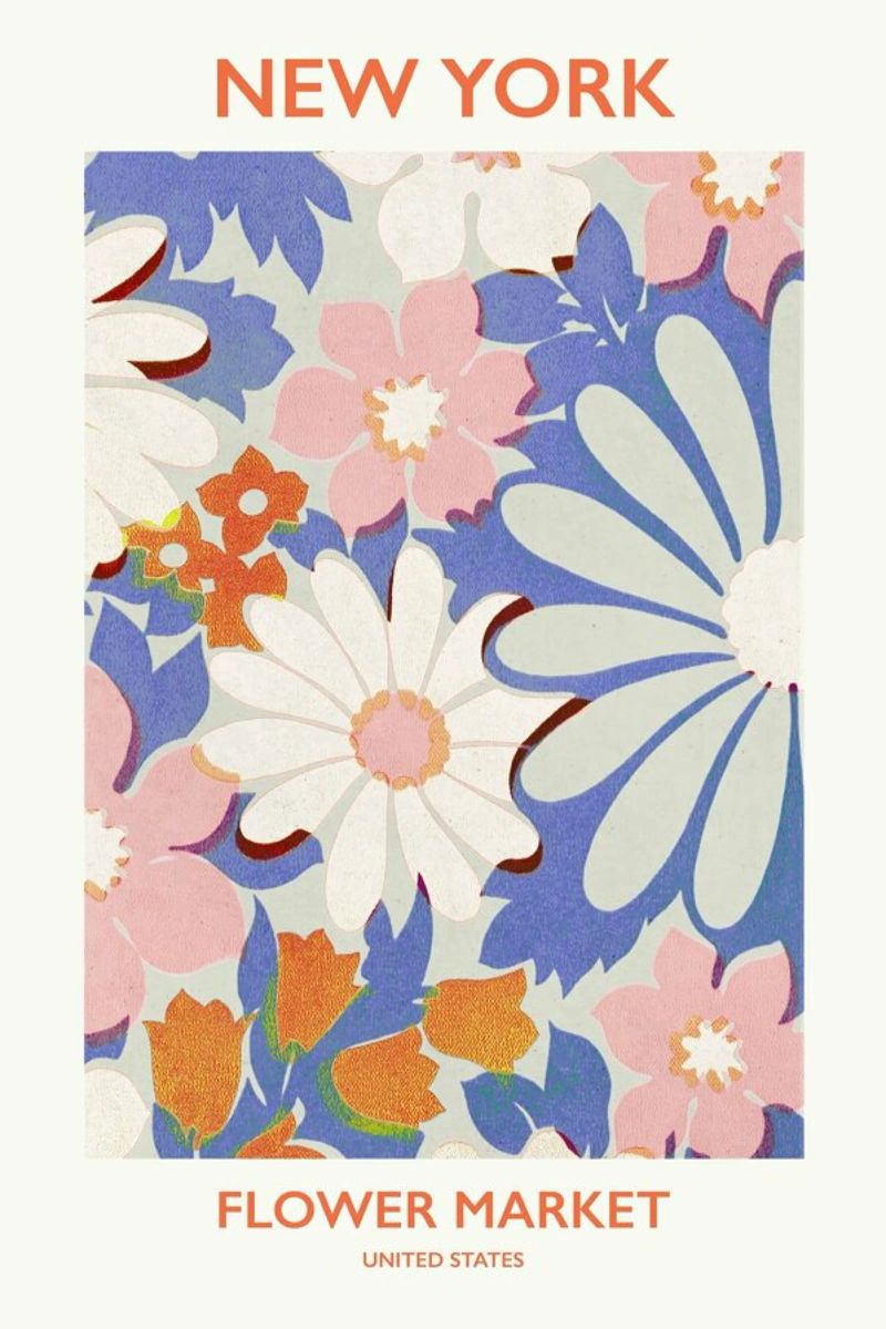NY Flower Market poster van Pure