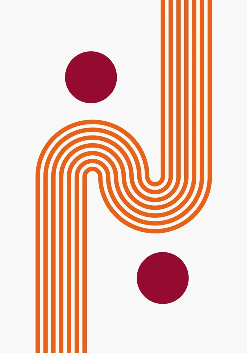 Classic BW Bauhaus Geometric Abstract Poster hahnemühle by NorwesClub