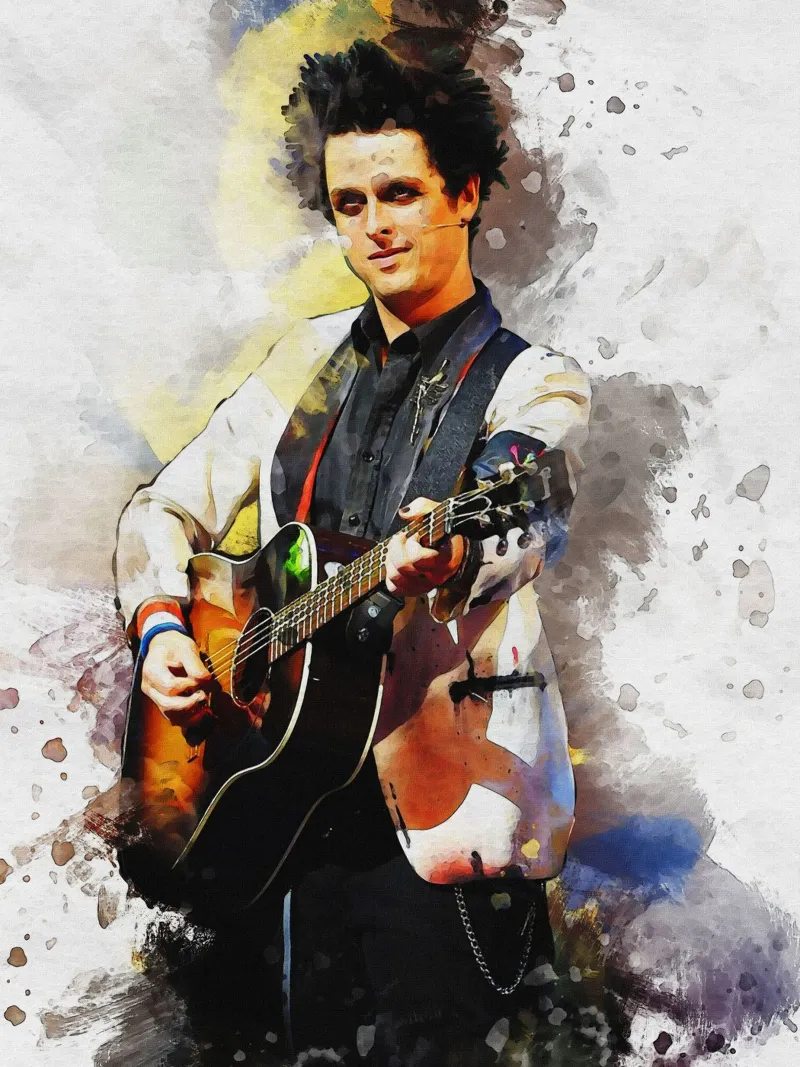 Smudge of Portrait Billie Joe Armstrong Hahnemühle von Gunawan Rb