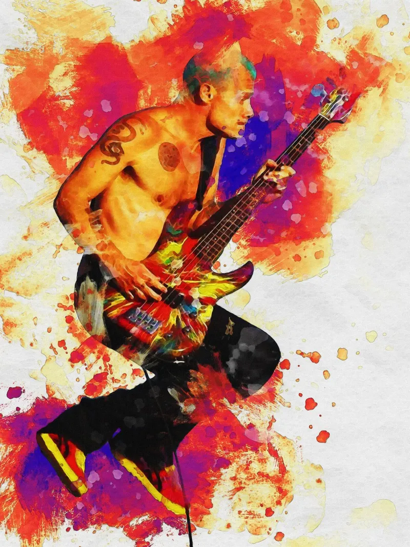Smudge of Flea RHCP - El mejor bajista de la historia hahnemühle de Gunawan Rb