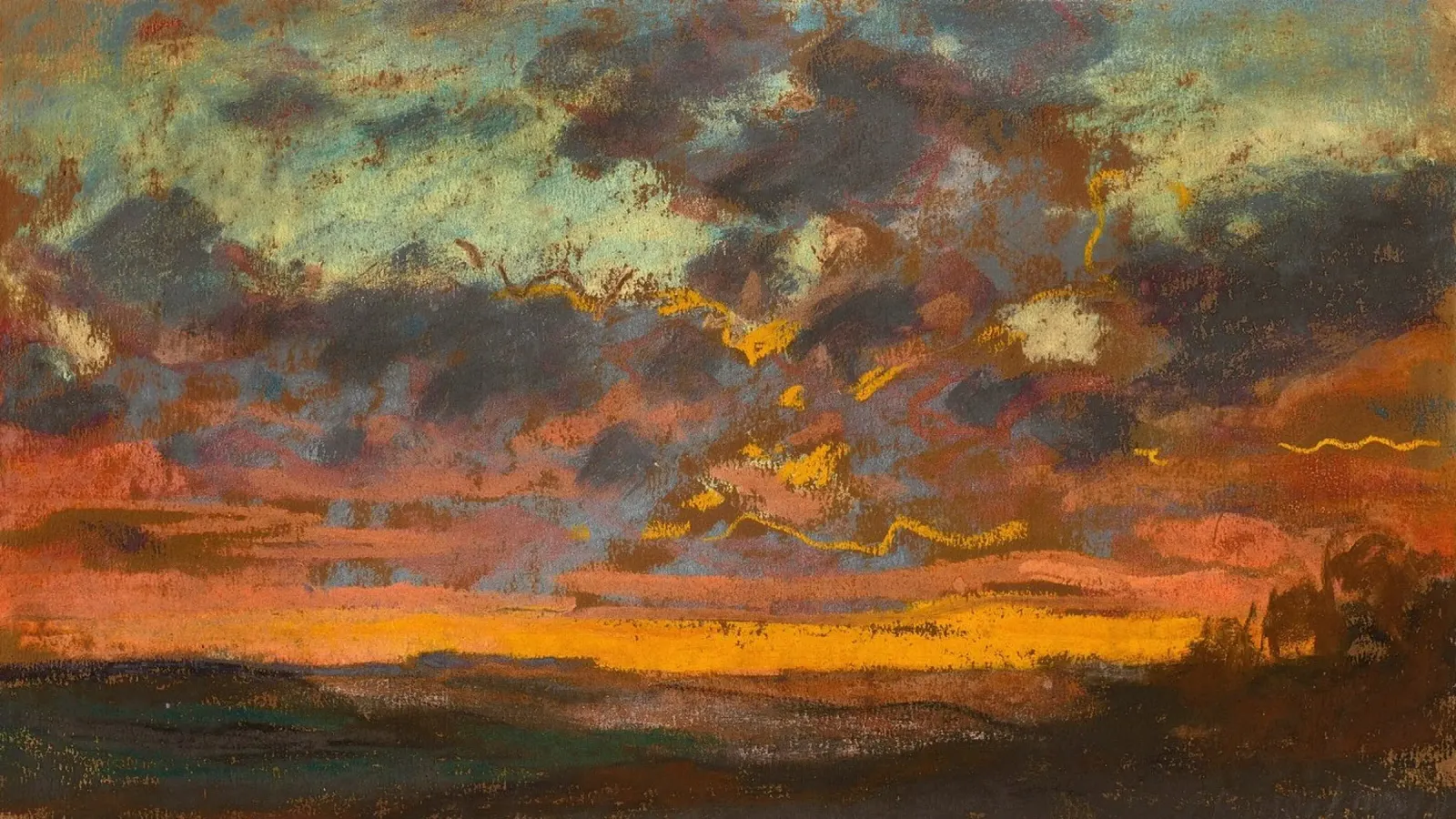 Claude Monet – Sunset (circa 1868) pellicola backlit da Wirla