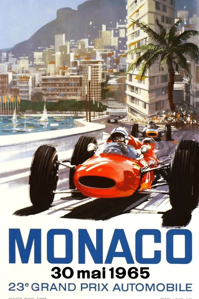 Gran Premio di Monaco Automobile 30 Mei 1965 pellicola backlit da AUTOSHOOT