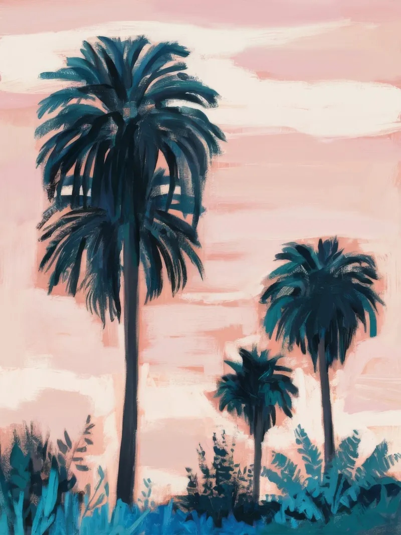 Palm Trio Splendor pellicola backlit da Verve Pigments