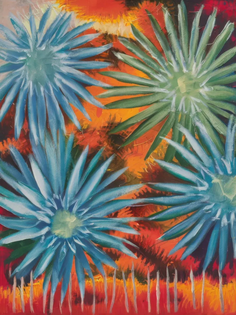 Explosieve bloemsymfonie hahnemühle van Verve Pigments