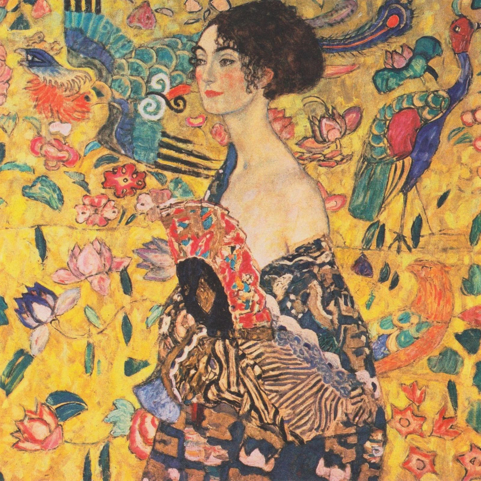 Lady With Fan Klimt Poster von venbeshop