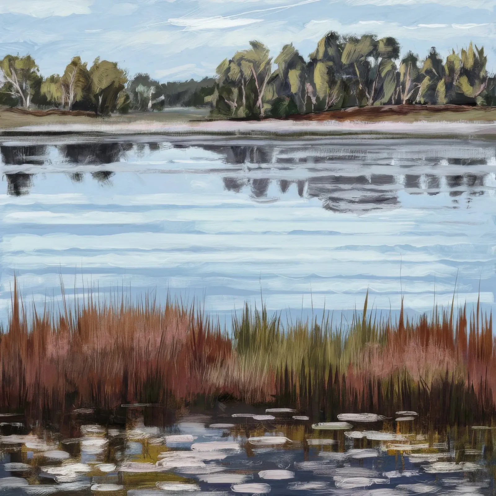 Mirror Lake Serenity alu-dibond by Verve Pigments