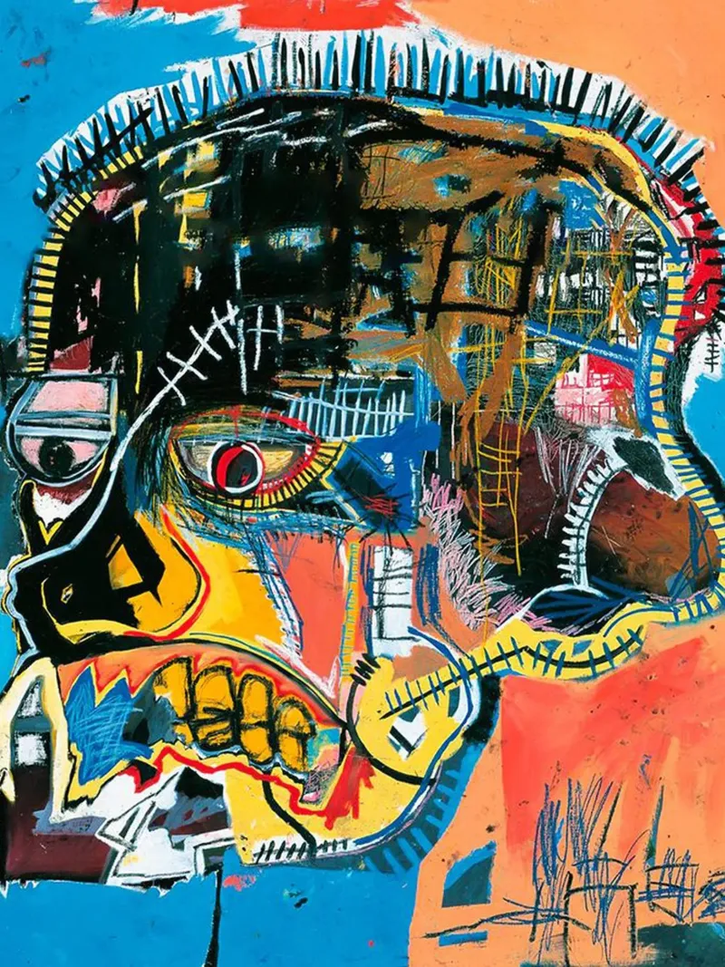 Untitled Skull, 1981 Many of Jean-Michel Basquiat’s canvas by tommieweimann