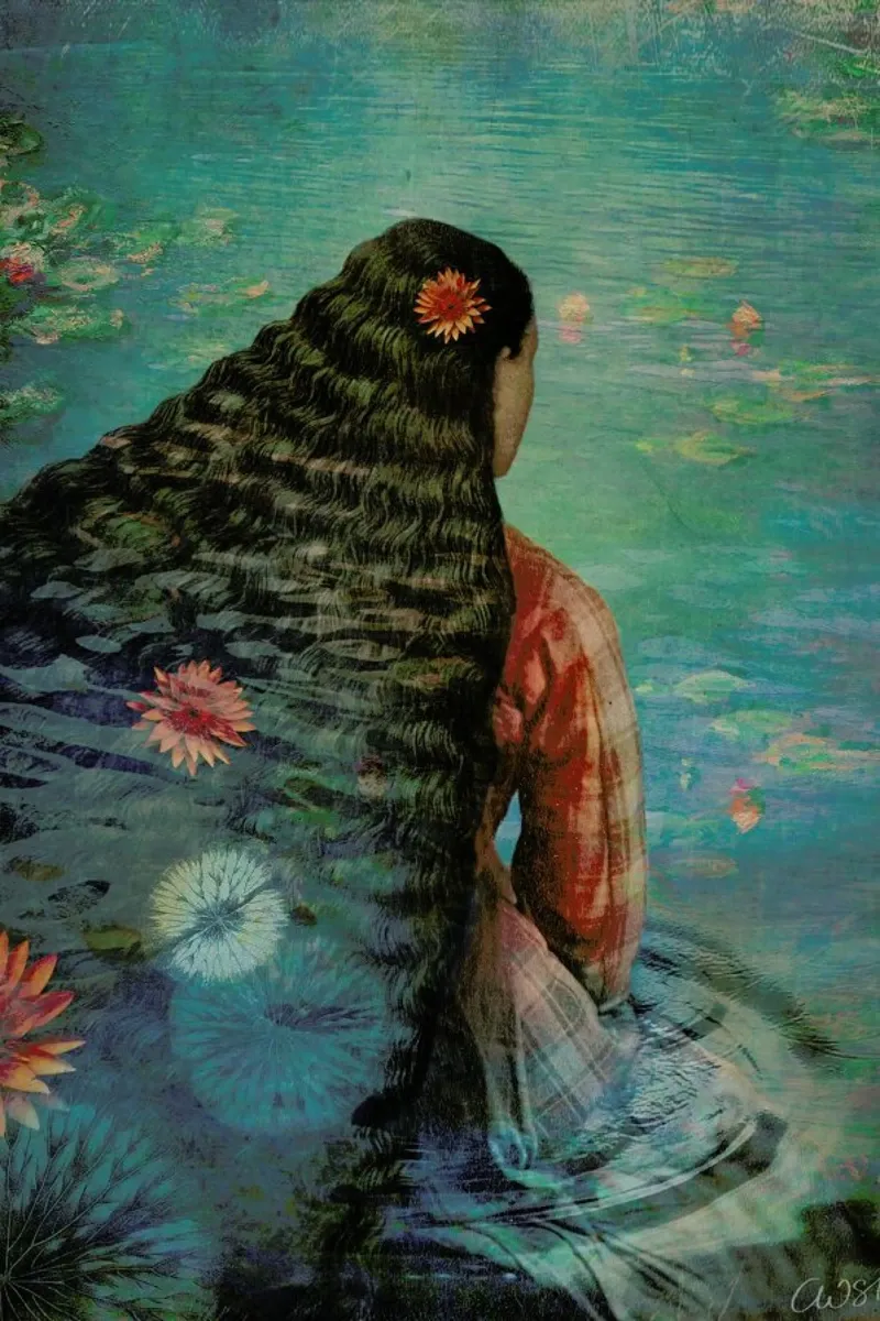Waterlily 2 poster con telaio in plastica da Catrin Welz-Stein