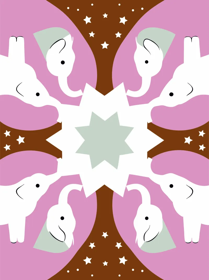 Elefante poster con telaio in plastica da LOOK DIFFERENT