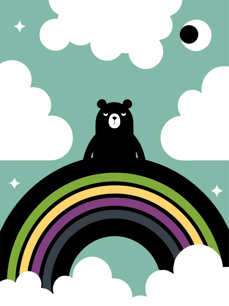 L'orso e l'arcobaleno pellicola backlit da LOOK DIFFERENT