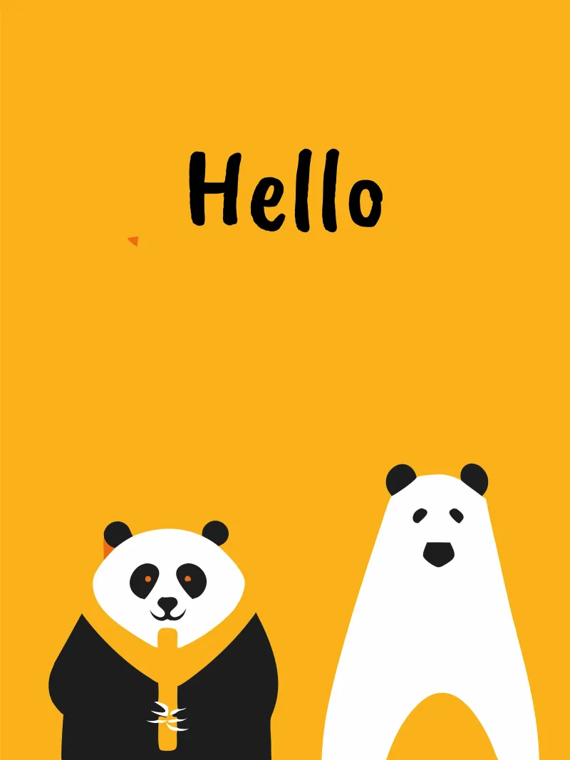 Panda e orso pellicola backlit da LOOK DIFFERENT