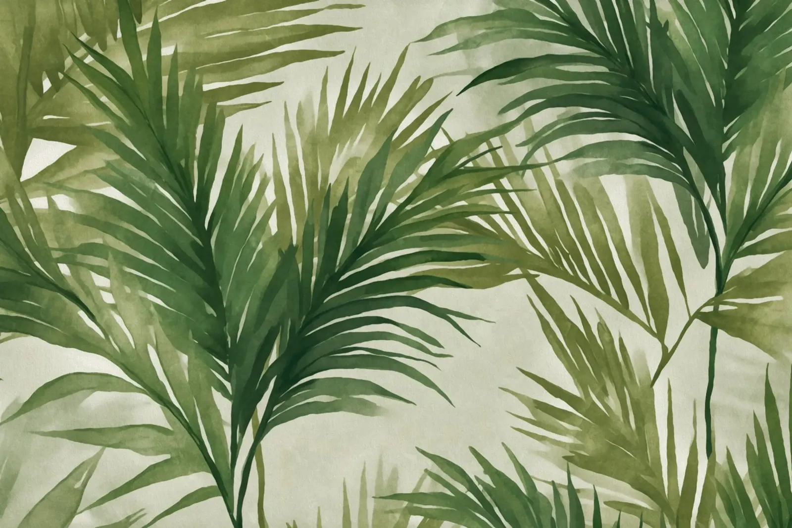 Üppig grüne Palmwedel Dschungelfieber Hahnemühle von Andrea Haase Modern Home