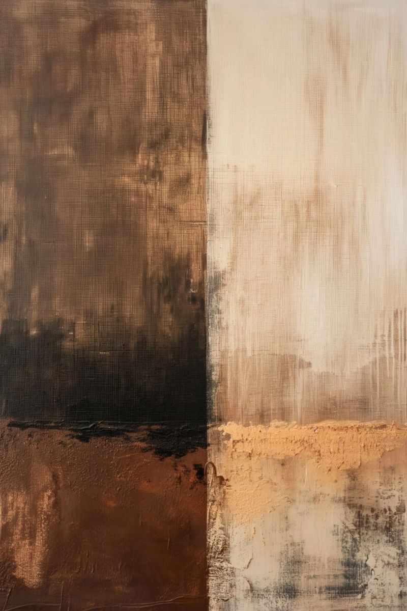 Abstract in bruine kleuren canvas van Imagine