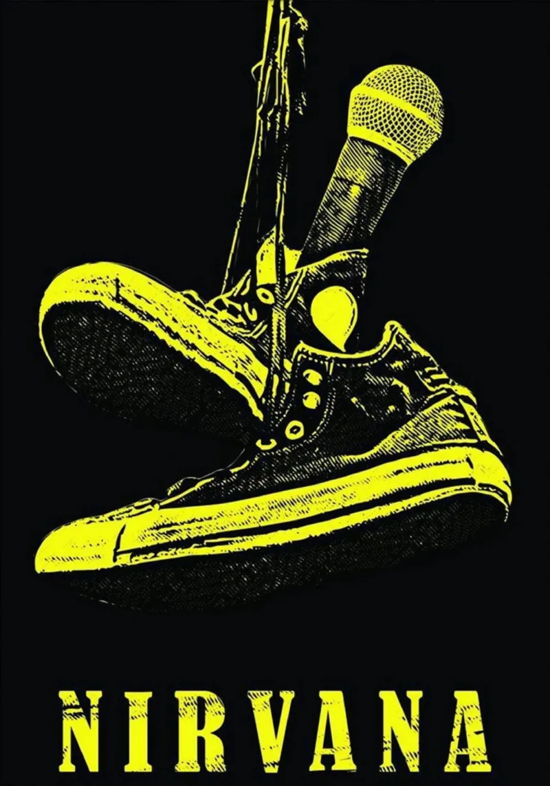 Grunge Vibes : Micros et baskets Nirvana hahnemühle de Has Fab