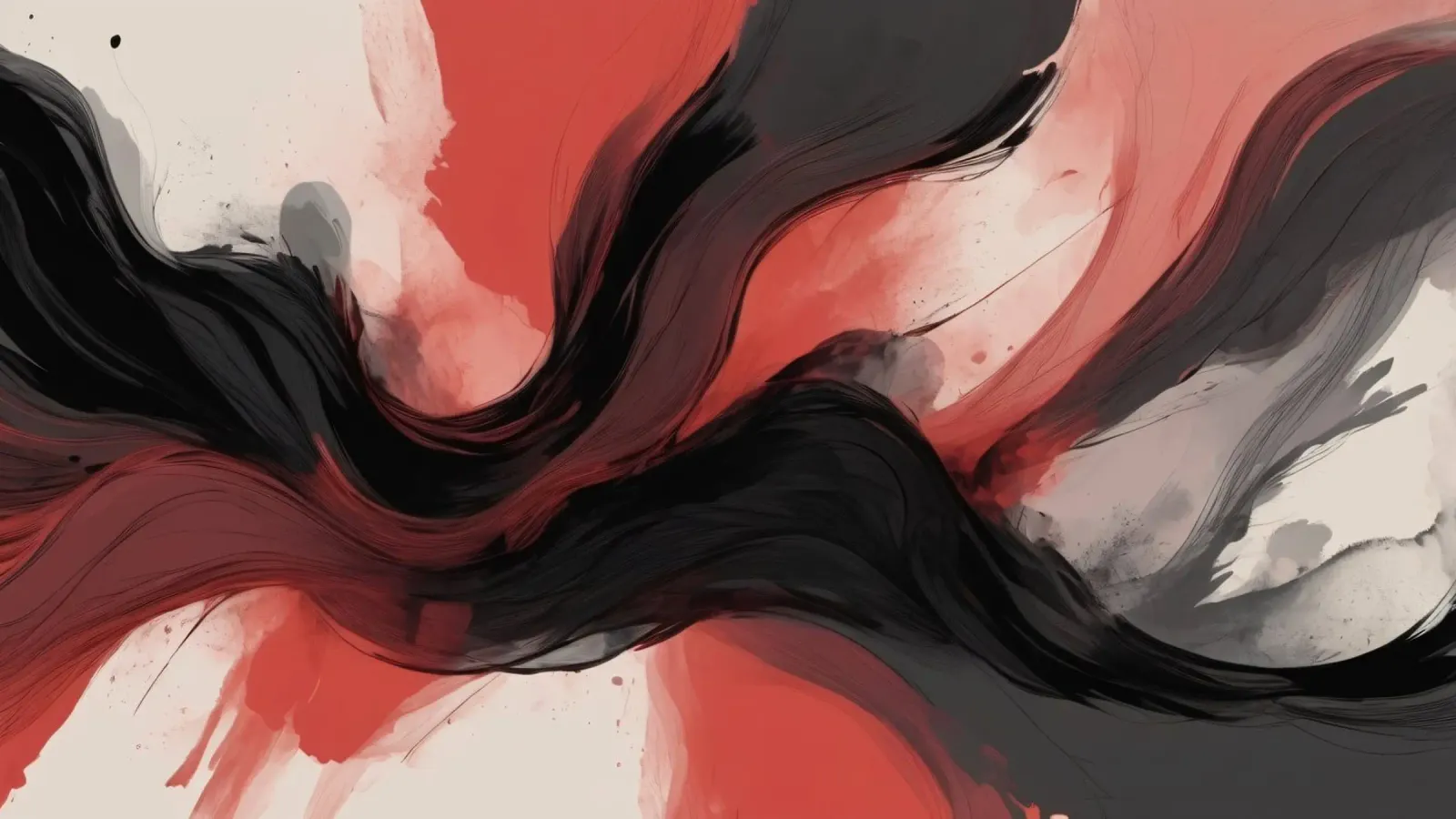 Abstract red and black swirling background design for modern canvas by DesignDoodle