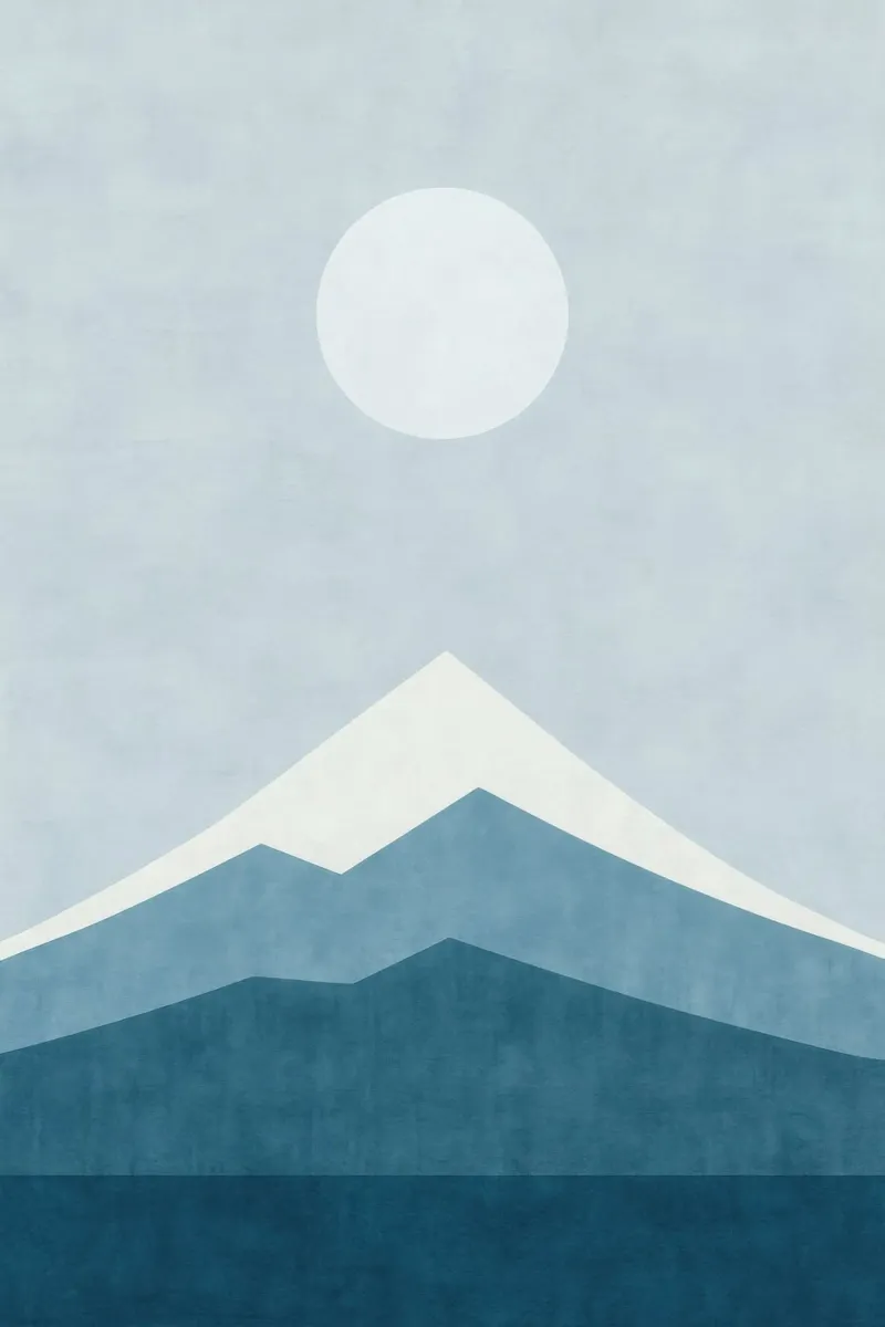 Monte Fuji - Silenzio blu in un inverno giapponese pellicola backlit da Affiches Soleil & Déco Lumineuse – Sunny