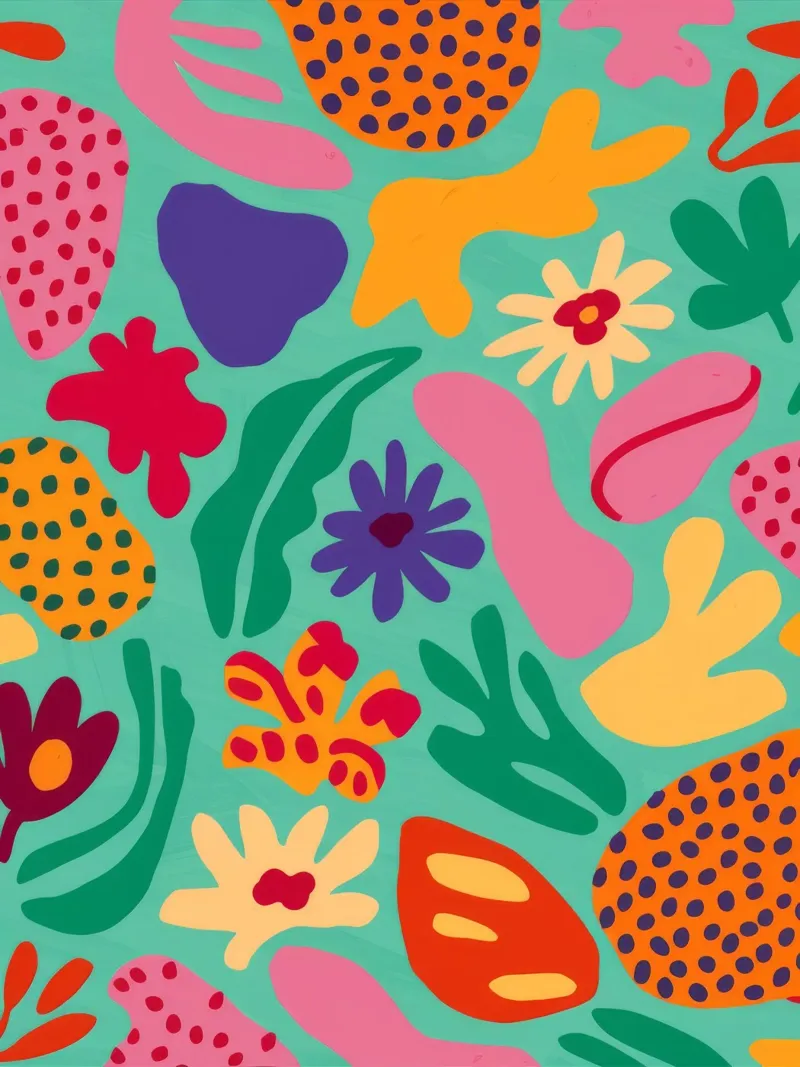 Speelse Flora Dans canvas van Zep Layers