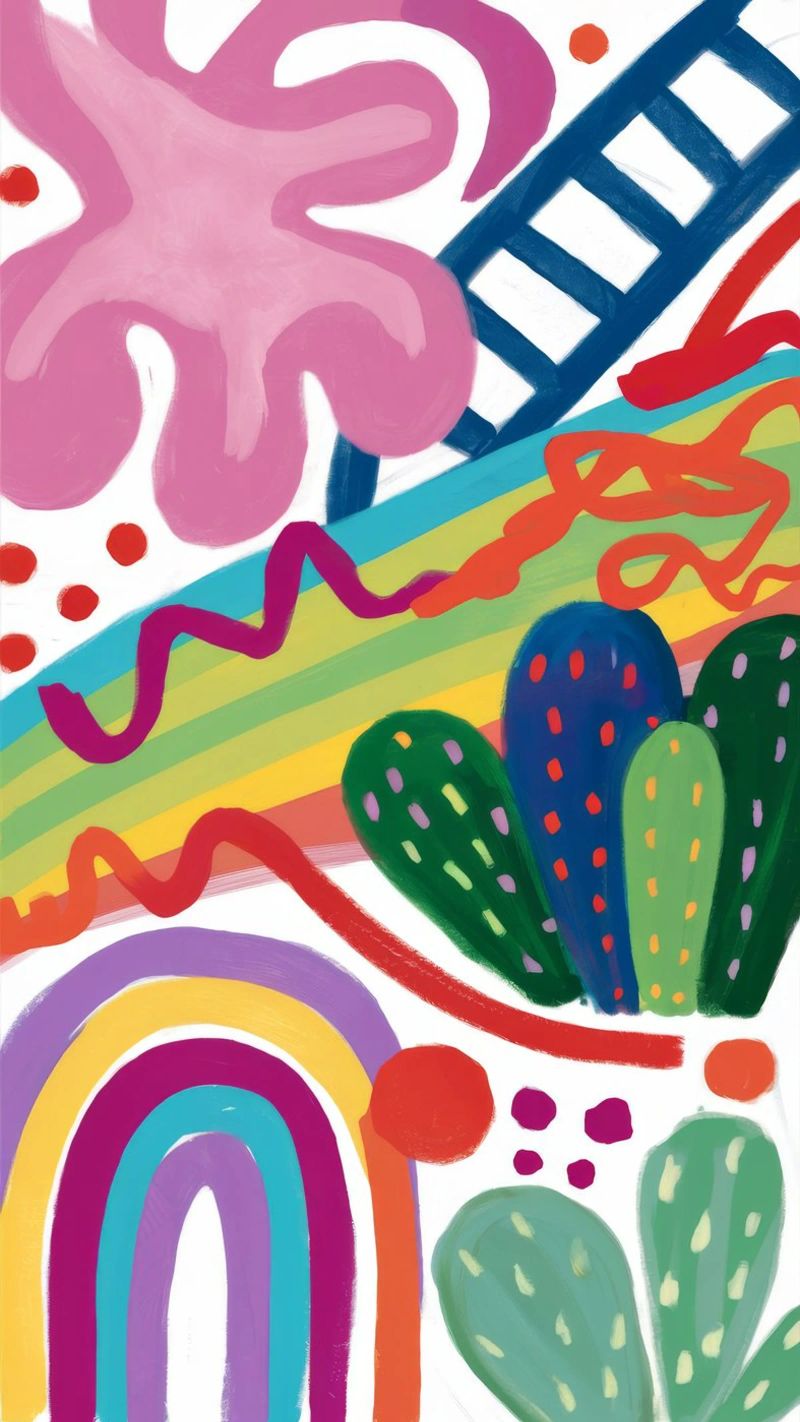 Valse du cactus arc-en-ciel poster de Zep Layers