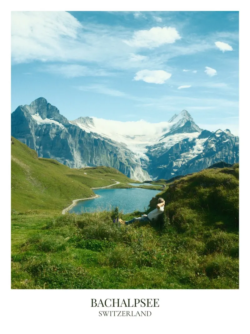 Bachalpsee: Switzerland poster met houten frame van FujiFrames