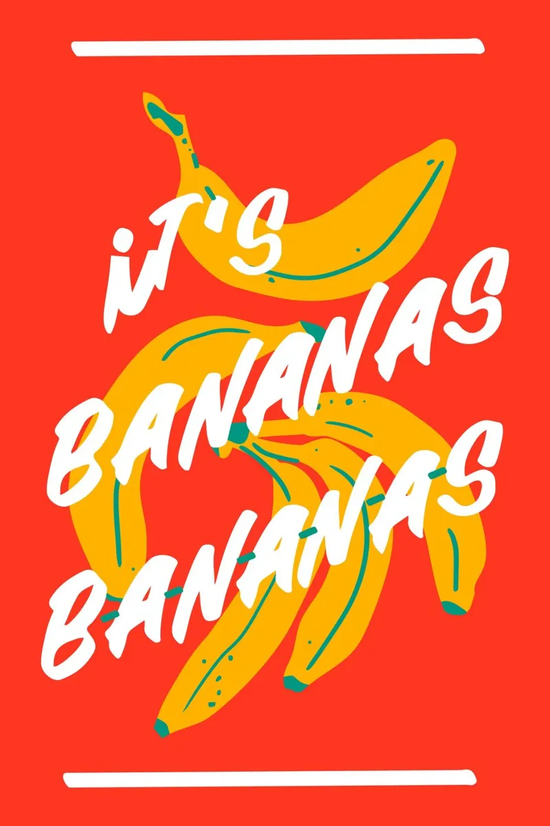 Banana poster con telaio in alluminio da Mariery Young