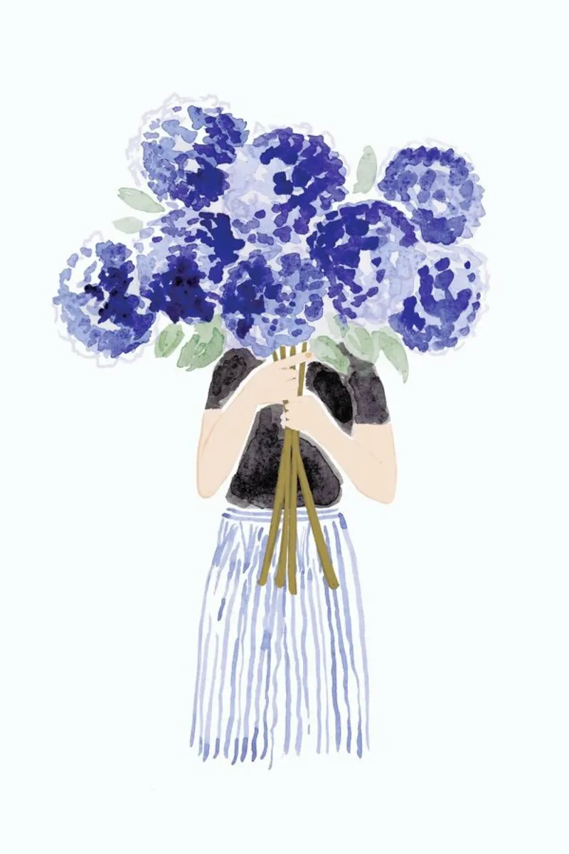 Flowergirl 8 poster with aluminum frame by Farina Kuklinski