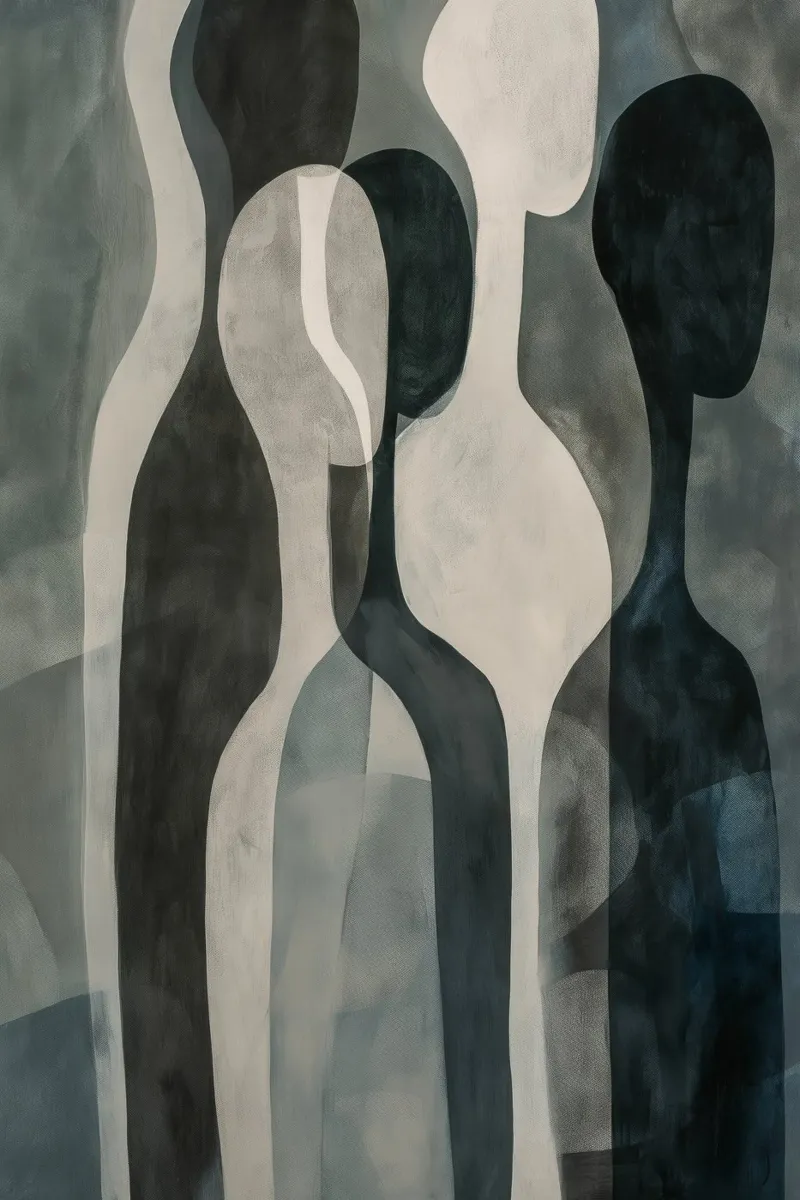 Mensen abstract Poster von Imagine