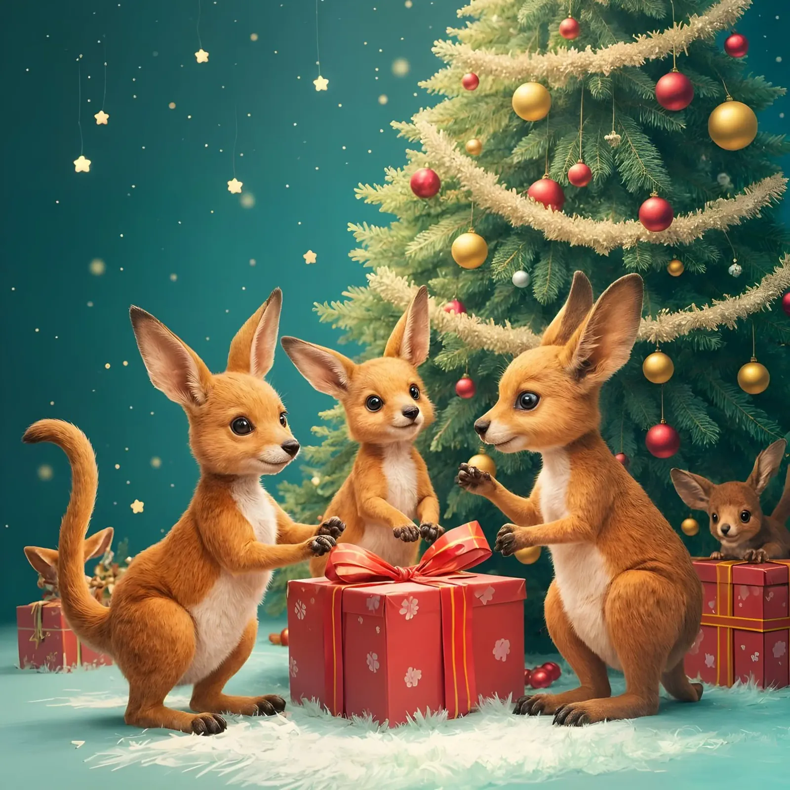 Joeys unterm Weihnachtsbaum Hahnemühle von Anita's Dream