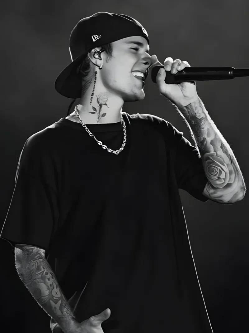 Justin Bieber pellicola backlit da Low poly art