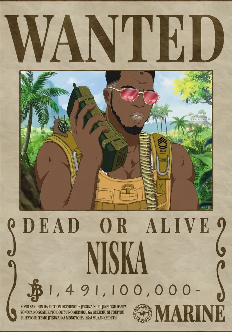 Cercasi Niska poster con telaio in legno da Collins Shop