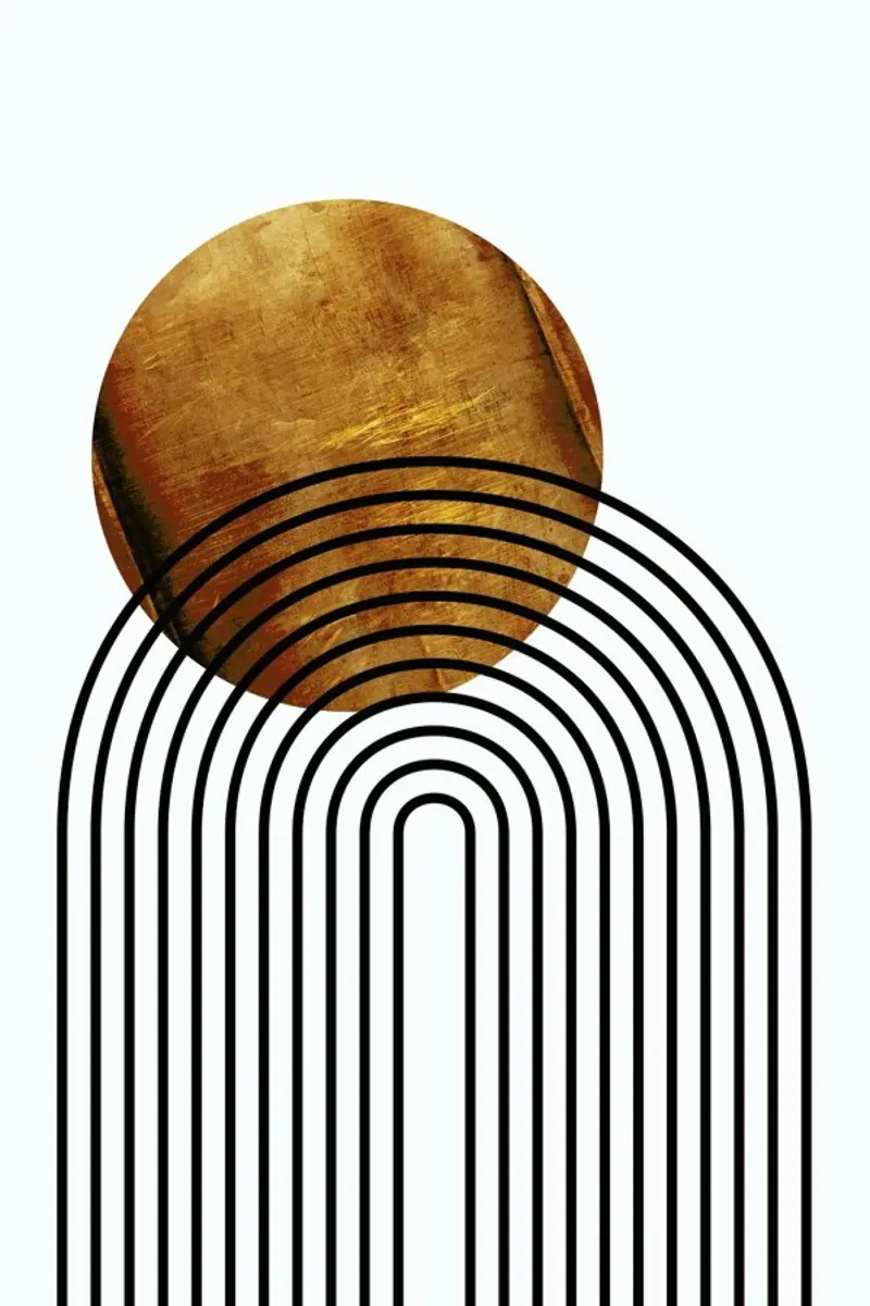 Mid Century Study No 8 poster con telaio in alluminio da Froilein Juno