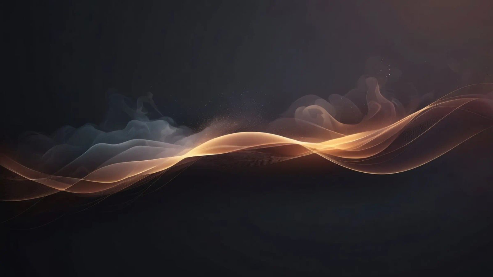 Elegant abstract waves with soft gradients art canvas by DesignDoodle