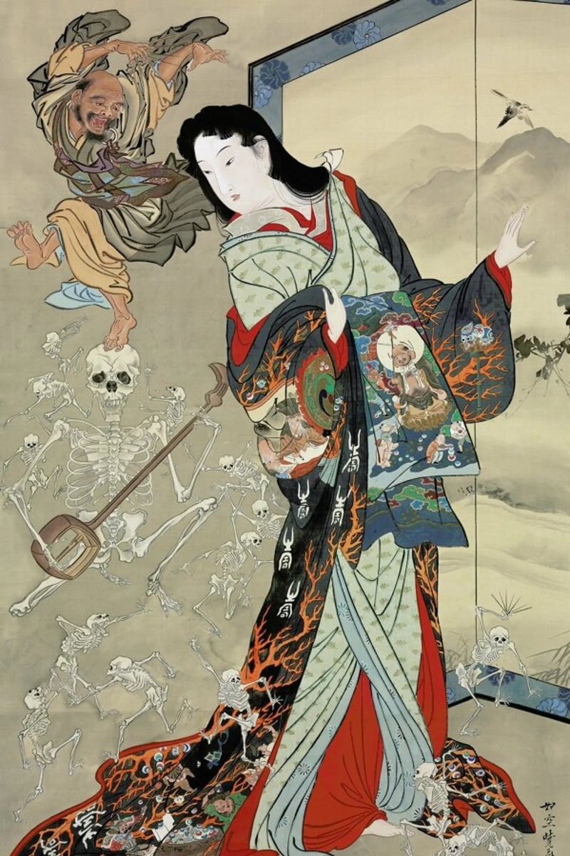 Kyosai - Jigoku Dayu (Hell Courtesan) poster van ARTOTHEK