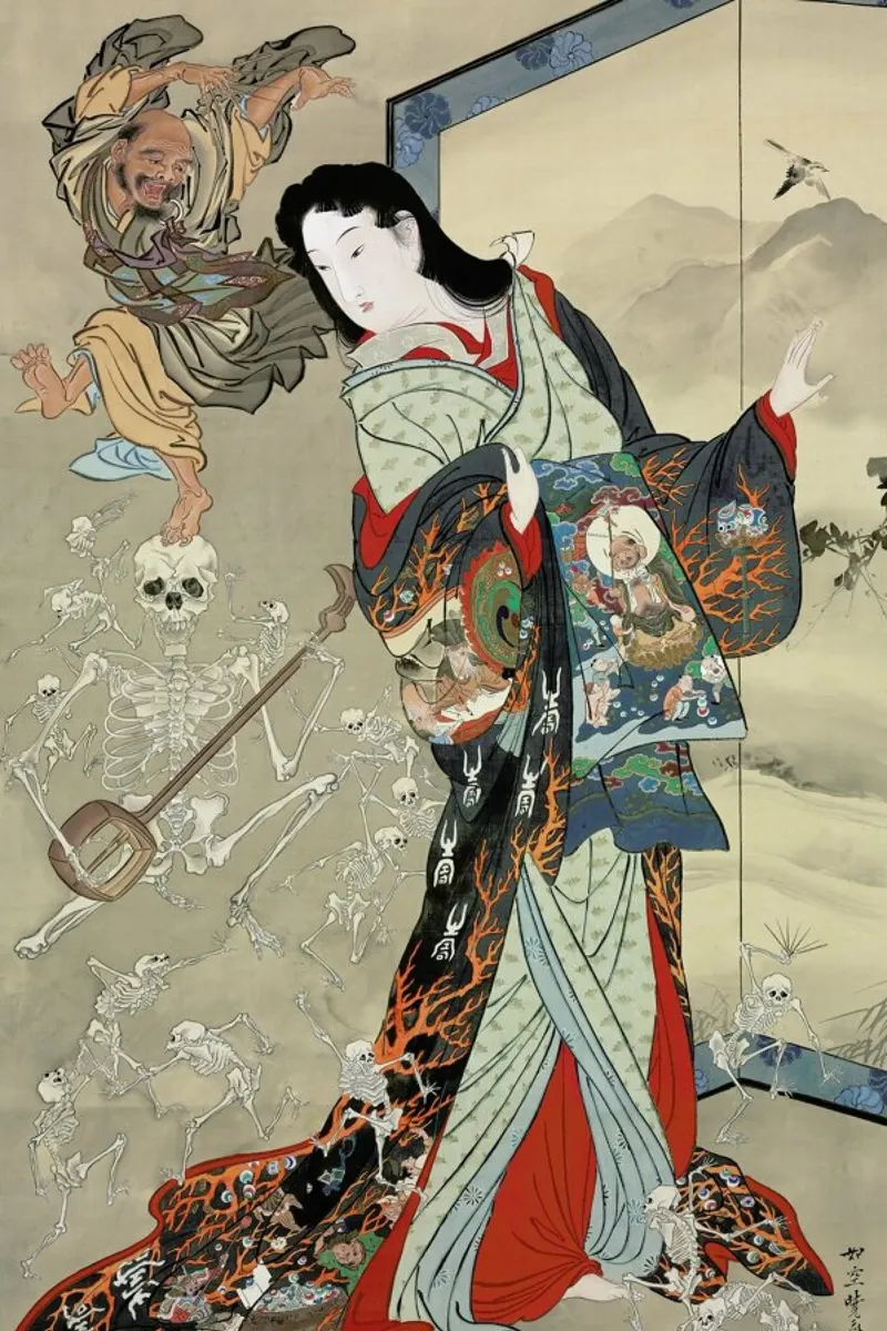 Kyosai - Jigoku Dayu (Hell Courtesan) pellicola backlit da ARTOTHEK