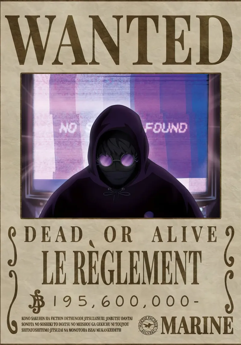 Wanted Le Reglment pellicola backlit da Collins Shop