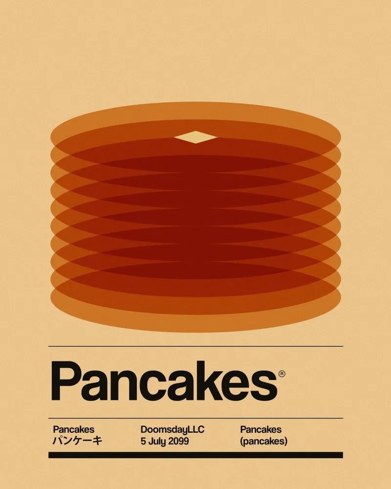 Pancake minimalisti poster da Piere art Shops