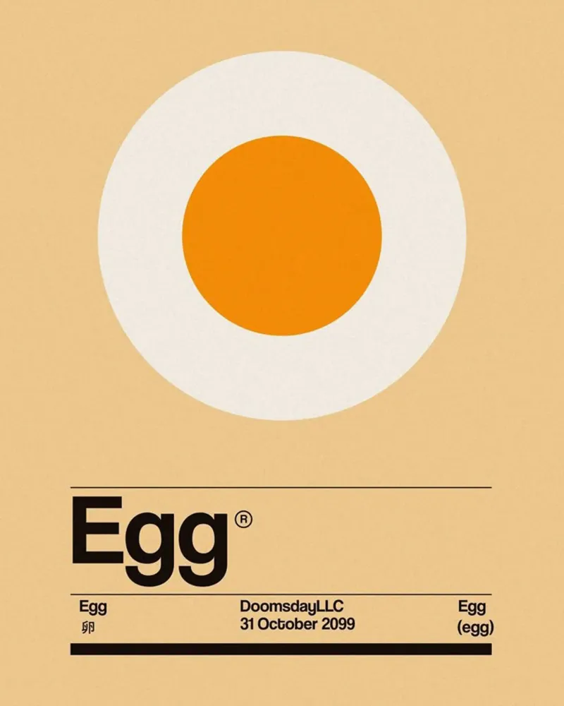 Minimalist Egg acrylic glass by Piere art Shops