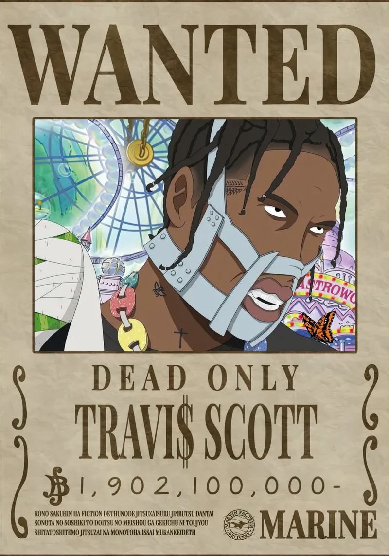 Gezocht Travis Scott canvas van Green