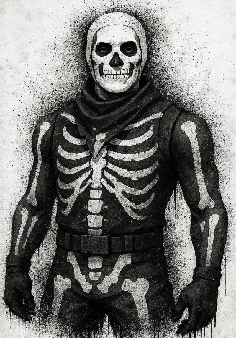 Skull Trooper pellicola backlit da FreeArtStudio